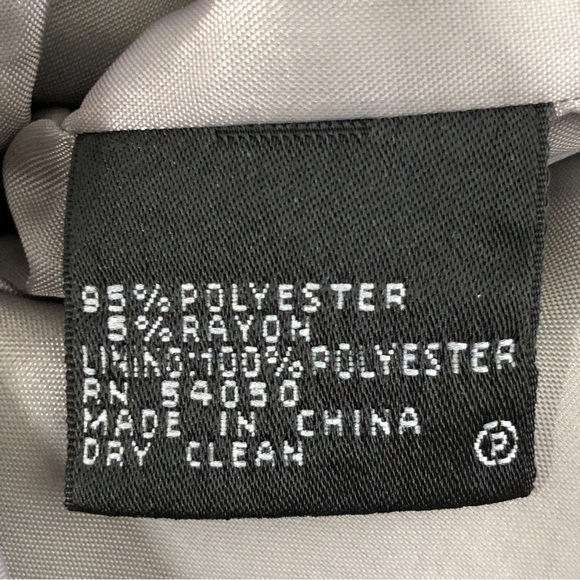 New - ANNE KLEIN Suit - Gray Button Front Waist Length Blazer w/ Pockets Size 0 - Picture 4 of 4